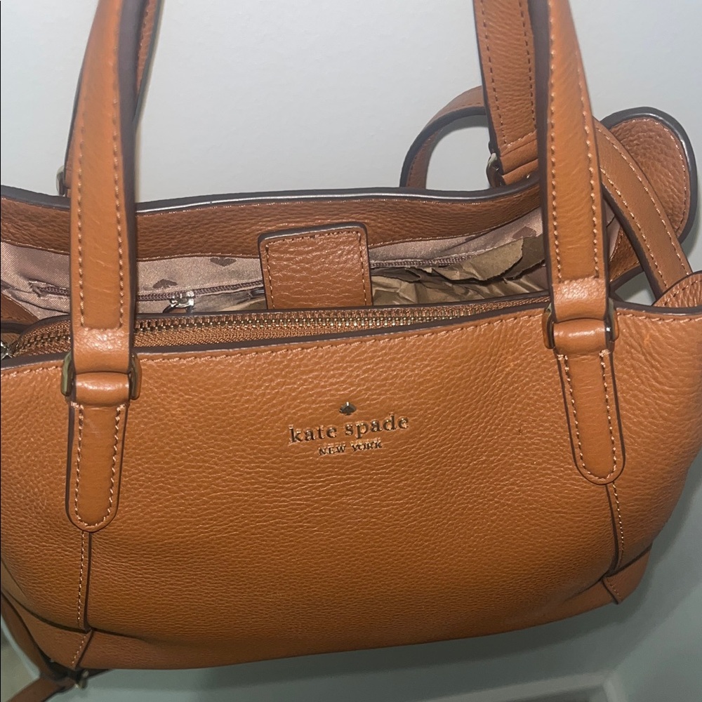 Kate Spade Jackson Medium Triple Compartemen Satchel Warm Gingerbread - Picture 7 of 16